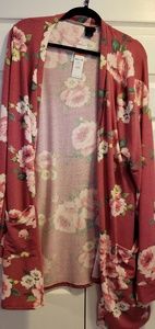 3xl Anges and Dora Floral Cardigan